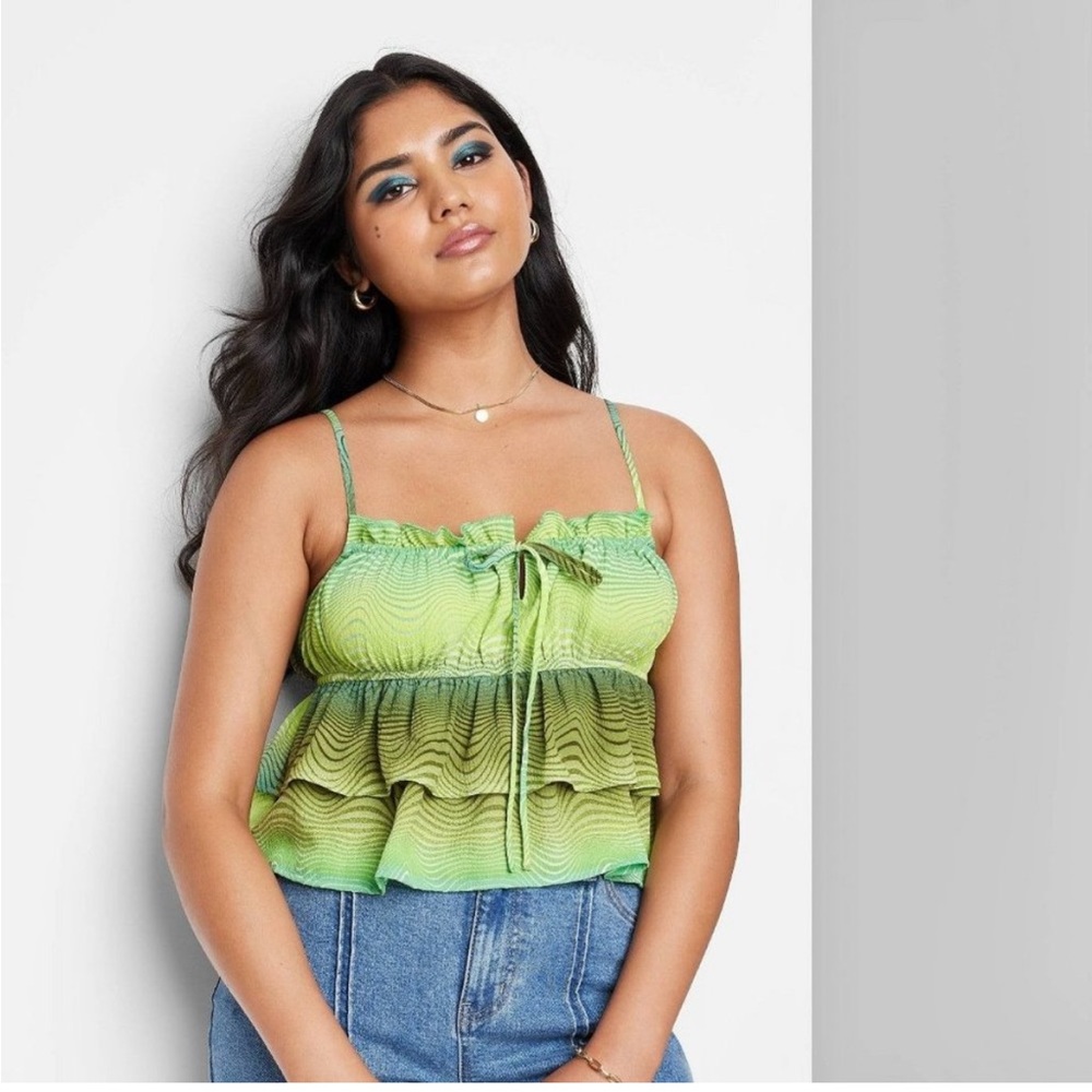 Target// Wild Fable tiered ruffle tank top